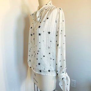Star and Stripes Necktie Blouse